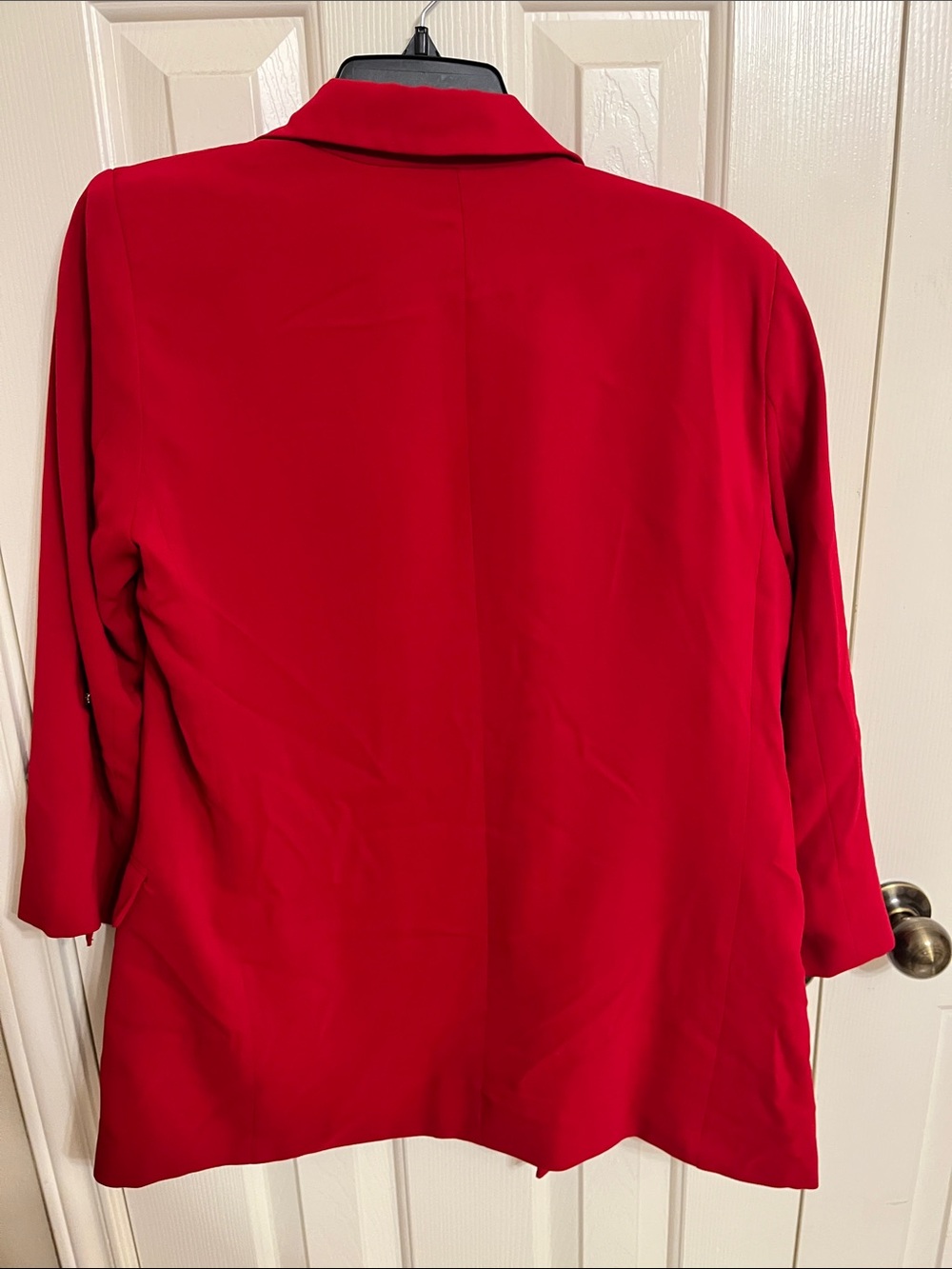 Tahari Vibrant Red Open-Front Blazer Jacket - Picture 4 of 9